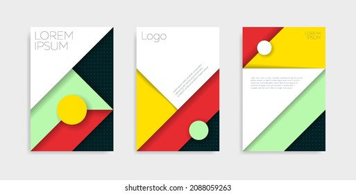 Collection of geometric backgrounds. For posters, banners, presentations, corporate identity. Vector format.
