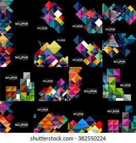 Collection of geometric banners