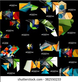Collection of geometric banners