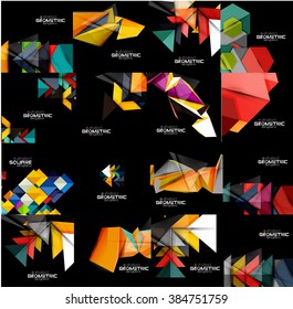 Collection of geometric banners