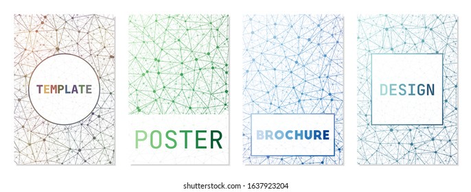 Collection of geometric covers. Can be used as cover, banner, flyer, poster, business card, brochure. Astonishing geometric background collection. Awesome vector illustration.