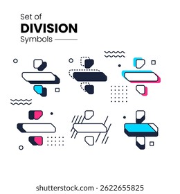 collection of geometric division symbols