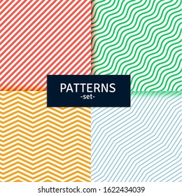 Collection of geometric minimal lines pattern set