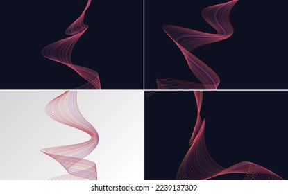 Collection of geometric minimal lines pattern set