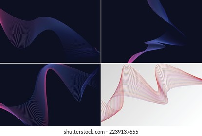 Collection of geometric minimal lines pattern set