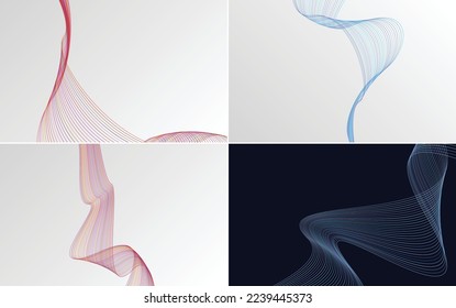 Collection of geometric minimal lines pattern set