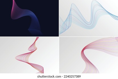 Collection of geometric minimal lines pattern set