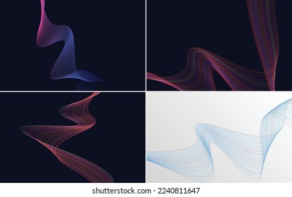Collection of geometric minimal lines pattern set