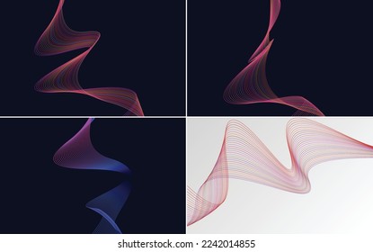 Collection of geometric minimal lines pattern set