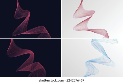 Collection of geometric minimal lines pattern set