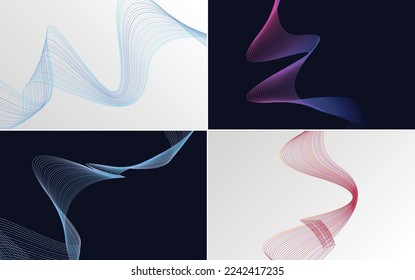 Collection of geometric minimal lines pattern set