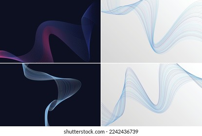 Collection of geometric minimal lines pattern set