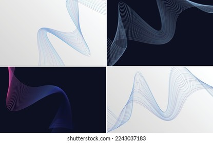 Collection of geometric minimal lines pattern set