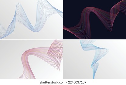 Collection of geometric minimal lines pattern set