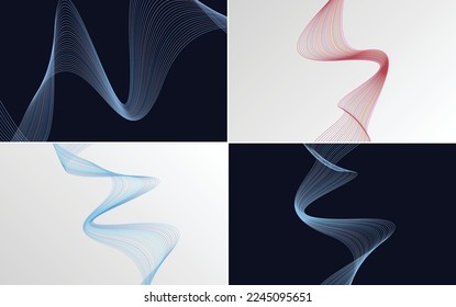 Collection of geometric minimal lines pattern set