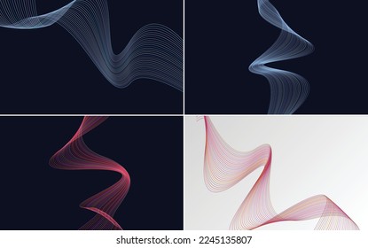 Collection of geometric minimal lines pattern set
