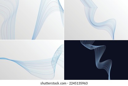 Collection of geometric minimal lines pattern set
