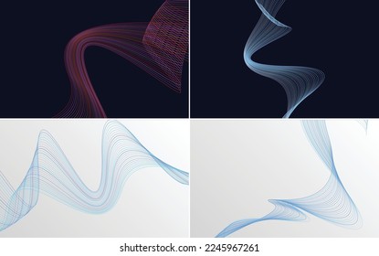 Collection of geometric minimal lines pattern set