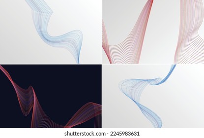 Collection of geometric minimal lines pattern set