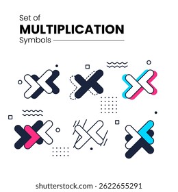collection of geometric multiplication symbols