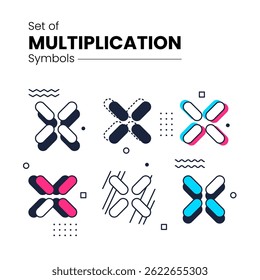 collection of geometric multiplication symbols
