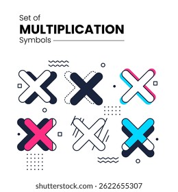 collection of geometric multiplication symbols