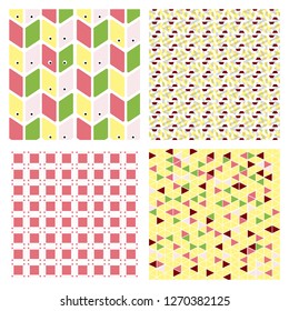 collection geometric patterns. abstract, cover, modern, background set.