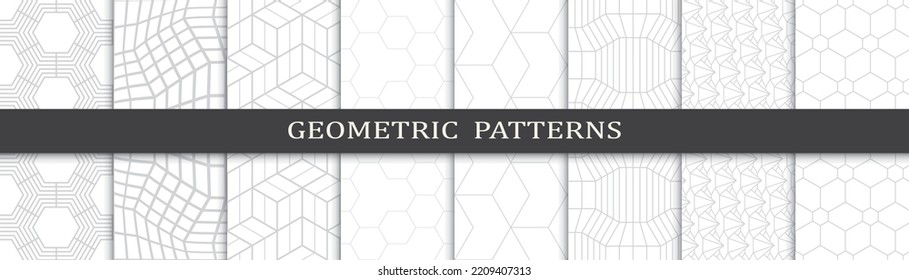 Collection of geometric seamless pattern