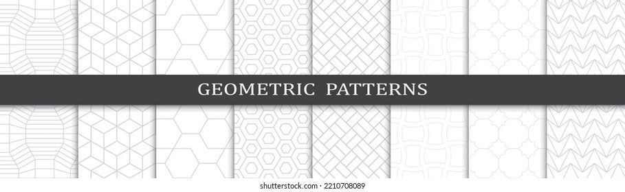 Collection of geometric seamless pattern