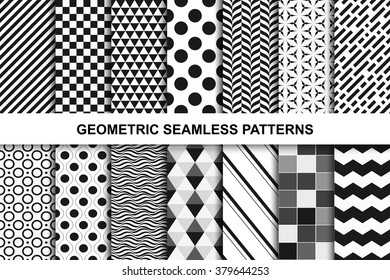 Black White Fashion Prints Patterns Houndstooth Stock Vector (Royalty ...