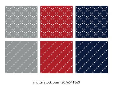 Colección de patrones geométricos sin soldadura con flechas .vector ilustración 