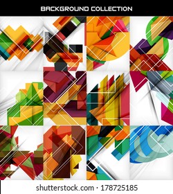 Collection of geometric shape abstract backgrounds. For business background | numbered banners | business lines | graphic website