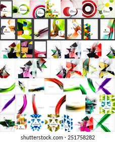 Collection of geometric shape abstract backgrounds