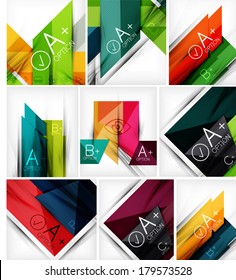 Collection of geometric shaped line backgrounds. For business background | numbered banners | business lines | graphic website