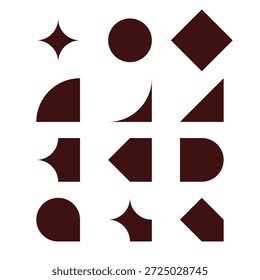 Eine Kollektion von geometrischen Formen und abstrakten Elementen für die grafische Gestaltung
