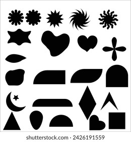 colección de formas geométricas establecidas en vector illustrator.