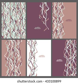 Collection geometric template cards.
