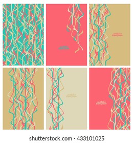 Collection geometric template cards.