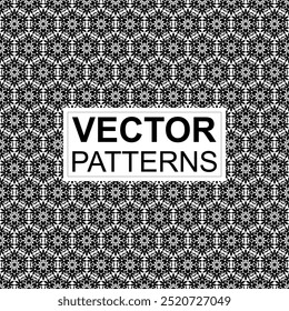 coleção de fundos vetoriais texturizados geométricos com padrões repetitivos simples e divertidos. Fundo preto e branco abstrato para cartões, cartazes, capas, banners ou marcas.