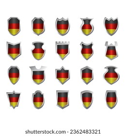 collection of germany flag icon vector