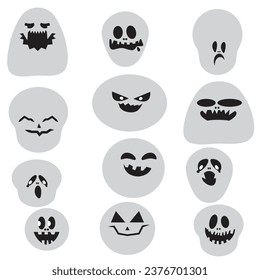 Collection of ghosts for Halloween