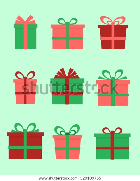 Collection Gift Boxes Vector Stock Vector (Royalty Free) 529109755 ...