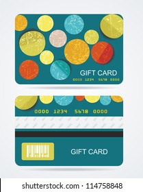 Collection of gift cards with circles. Vector background
