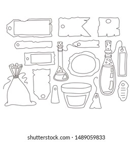 Collection of gift or sale labels. Vector EPS 10.