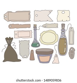 Collection of gift or sale labels. Vector EPS 10.