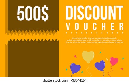 Collection gift voucher flat design