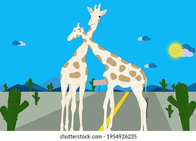 Collection giraffe animal for vecter