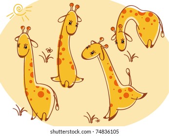 collection giraffes. Similar to portfolio