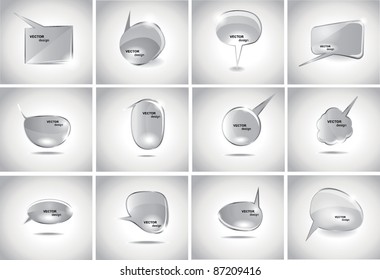 Collection Glass bubbles for speech