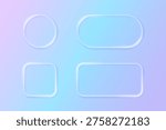 Collection glass effect button for design